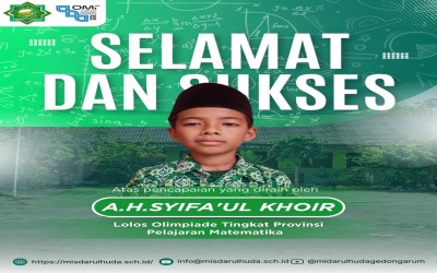 Dari Kanor untuk Jawa Timur: Ahmad Hafiz Syifa’ul Khoir Juara 1 Matematika OMI Tingkat Kabupaten